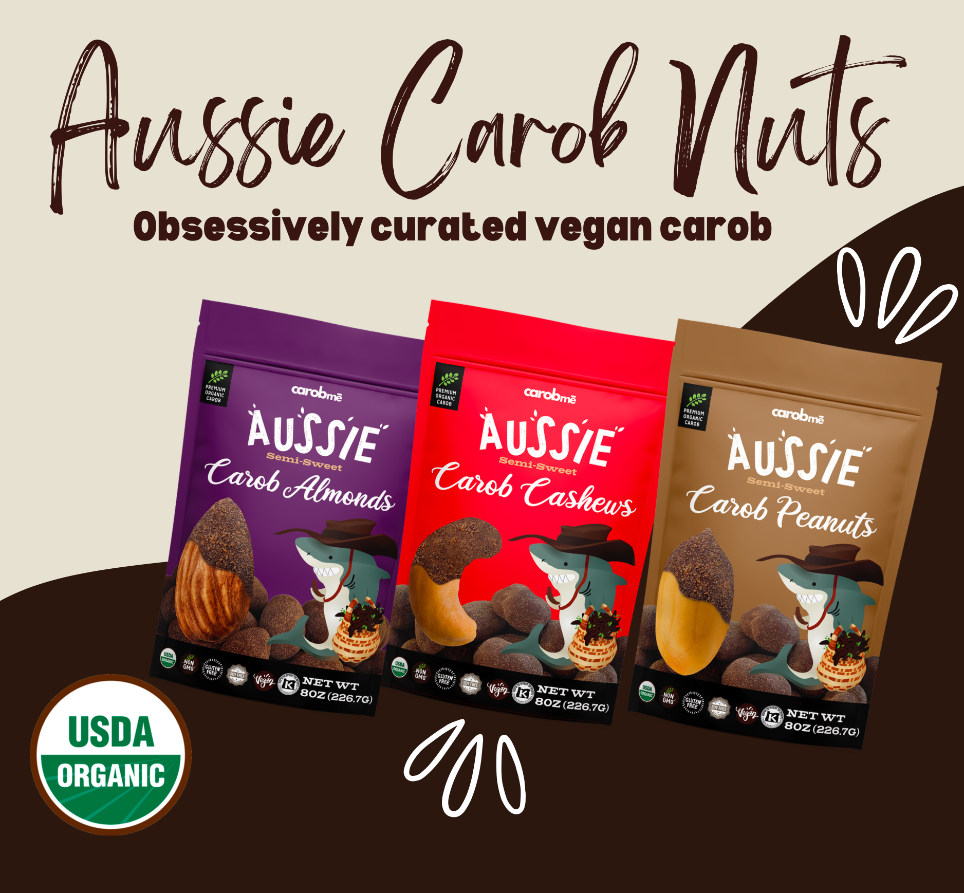 organic carob chocolate almonds carobme