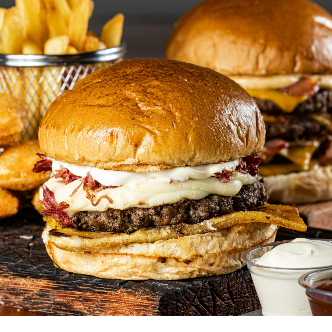 Lazy Moose Mac Attack Burger